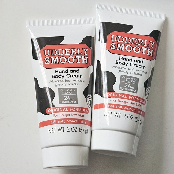 NWT BUNDLE OF 2 MINI UDDERLY SMOOTH NON-GREASY HAND & BODY CREAM! - Picture 3 of 12